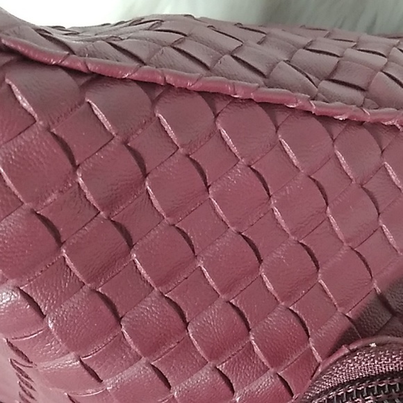 NWT Faux Woven Leather Tote Wristlet-Pouch Crossbody Zip Wal… - Picture 5 of 15